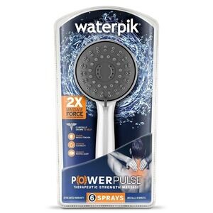 NEW Waterpik 6-Mode PowerPulse Massage Hand Held Shower Head, Chrome